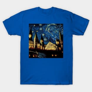 Starry Night Wizarding School Van Gogh T-Shirt